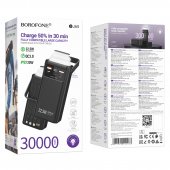 Power Bank Borofone BJ65P High 2xUSB+Type-C 30000mAh QC 3.0 22.5W+PD 20W negru