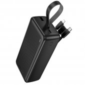 Power Bank Borofone BJ79BP Clever 30000mAh USB cu cabluri Type-C si Lightning negru