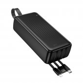 Power Bank Borofone BJ79BP Clever 30000mAh USB cu cabluri Type-C si Lightning negru