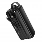 Power Bank Borofone BJ79BP Clever 30000mAh USB cu cabluri Type-C si Lightning negru