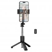 Selfie Stick Borofone BY14 Graceful Bluetooth cu trepied si telecomanda negru