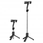 Selfie Stick Borofone BY14 Graceful Bluetooth cu trepied si telecomanda negru