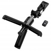 Selfie Stick Borofone BY14 Graceful Bluetooth cu trepied si telecomanda negru