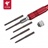 Set surubelnita de precizie FLYCDI ST-051 5 in 1 cu biti interschimbabili 0.8 1.5 2.0 T2 T6 rosu