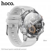 Smartwatch Hoco Y20 Smart cu apelare argintiu
