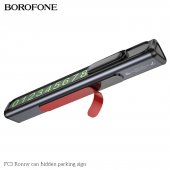 Suport afisare numar telefon parcare temporara Borofone FC3 Ronny gri metal