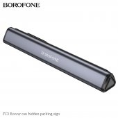 Suport afisare numar telefon parcare temporara Borofone FC3 Ronny gri metal