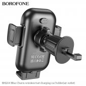 Suport auto Borofone BH204 Blue Charm cu incarcare wireless negru