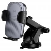Suport auto Borofone BH222 Leading cu incarcare wireless negru