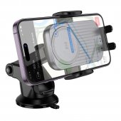Suport auto Borofone BH222 Leading cu incarcare wireless negru
