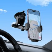 Suport auto Borofone BH222 Leading cu incarcare wireless negru