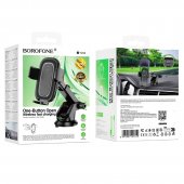 Suport auto Borofone BH223 cu incarcare wireless negru