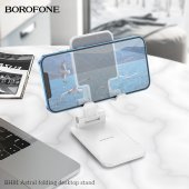 Suport de birou pentru telefon sau tableta de pana la 10 inch Borofone BH81 alb