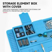 Suport de lucru magnetic rezistent la temperatura S160 albastru