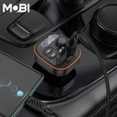 Transmitator FM si incarcator auto Mobi MF-10 negru